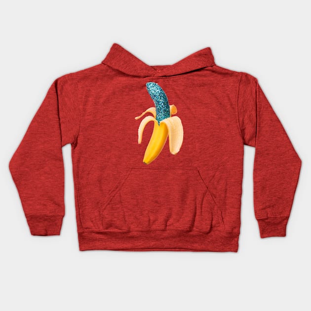 Glitter banana Kids Hoodie by byb